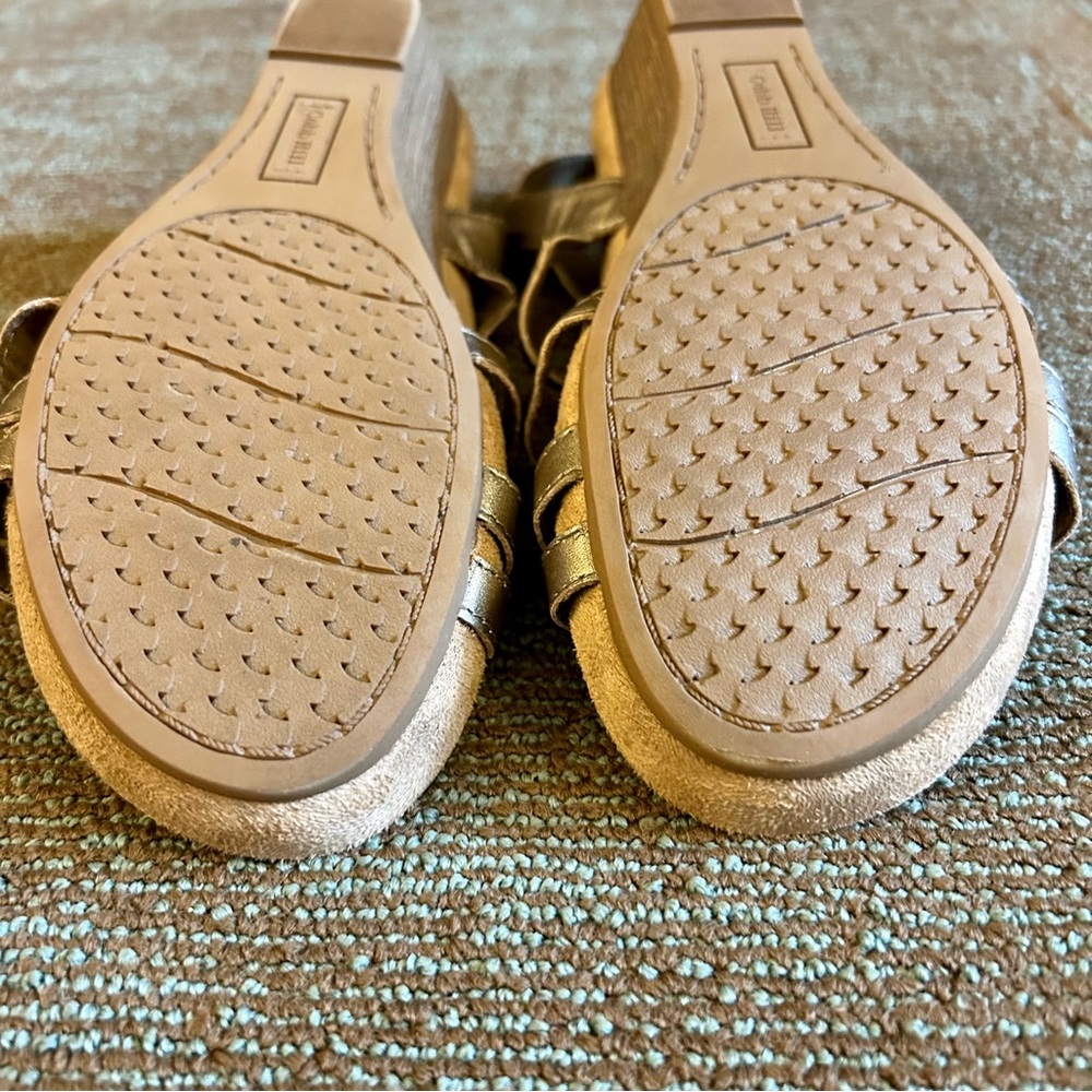 Cobb Hill New Balance Rockport Gold Hollywood Hannah Wedge Sandals, size 9.5 - Picture 11 of 12